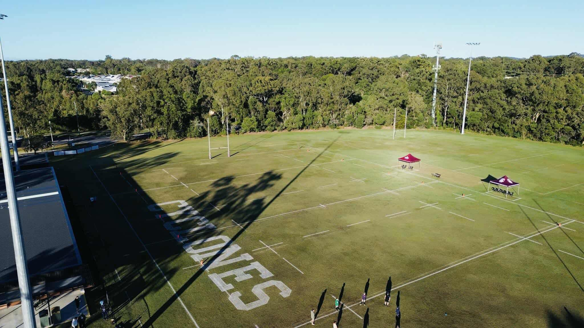 Junior rugby player foreground
